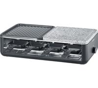 SEVERIN Gril à raclette RG 2366 Grille naturelle/plaque de cuisson, 8 poêlons à raclette inclus