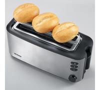 SEVERIN Grille-pain pour 4 tranches AT 2509, inox / noir