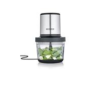 SEVERIN Hachoir électrique 400 W multifonction d'une capacité d'1 Litre, garanti sans BPA, Hachoir à viande, oignons, herbes, fromage, etc., Broyeur universel, noir mat/inox, KM 3867