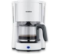 SEVERIN Cafetière Filtre "Type", 1 000W, 1,4L, Jusqu'à 10 tasses, Porte-filtre amovible avec système anti-goutte, Blanc, KA 4816