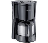 SEVERIN Cafetière Filtre "Type", 1 000W, 1L, Jusqu'à 8 tasses, Verseuse inox isotherme, Porte-filtre amovible, Noir, KA 4835