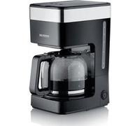 SEVERIN Cafetière filtre, 900W, Jusqu'à 10 tasses, Filtre Avec Système anti-goutte, Plaque chauffante, Noir, KA 9263