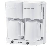 Severin Cafetière filtre isotherme Duo KA 9314 – 2x1000W, 2 thermos, 2L (16 tasses) – Blanc