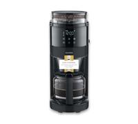 Severin Machine à café grains avec broyeur intégré, jusqu'à 10 tasses | Moulin intégré, 900 W, système anti-gouttes, saveur intense, minuterie, arrêt automatique, cafetière combiné, noir, 9216