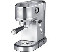 Severin Machine à expresso Newspresa, porte-filtre, pompe ULKA avec 20 bars, buse mousseuse à lait, réservoir d'eau de 1 l, pour une ou deux tasses, acier inoxydable 1350 W, KA 5997