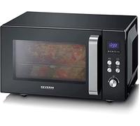 Severin Four micro-ondes grill MW 7763 - 25 L, 900 W, fond céramique, Be-Silent, noir/inox