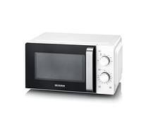 SEVERIN Micro-ondes pour décongeler et réchauffer, micro-ondes analogique avec plateau tournant pour une répartition uniforme de la chaleur, micro-ondes MW 7885, blanc/noir