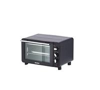 SEVERIN Mini-Four 14 L avec grille et plaque de cuisson incluses, Four posable 1 200 W design simple et élégant, Mini-four électrique avec minuteur 60 min, Noir, TO 2064