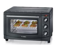 Severin Mini-Four 20 L, Inclus : Grille et Lèche frites, Minuteur 60 min, 1 500 W, Noir, TO 2067 - TO 2067