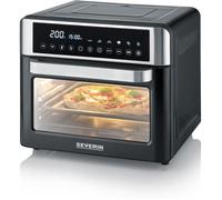 SEVERIN Mini-Four et Friteuse à Air chaud 12 en 1,Four posable 25 L,NoirInox