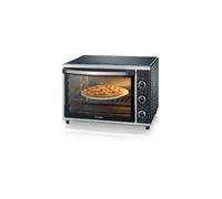 SEVERIN Mini-Four NOIR/INOX 1800 W - Capacité de 42L - Chaleur Tournante - Pierre à Pizza