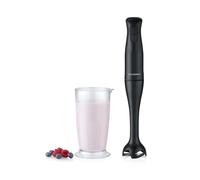 SEVERIN Mixeur plongeant 350 W, plongeur polyvalent avec bol mélangeur, batteur électrique avec pied amovible pour préparation de soupes, smoothies, sorbets, noir, SM 3761