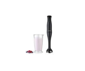 SEVERIN Mixeur plongeant 350 W, plongeur polyvalent avec bol mélangeur, batteur électrique avec pied amovible pour préparation de soupes, smoothies, sorbets, noir, SM 3761