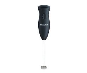 SEVERIN Mousseur à lait avec fouet inox, Emulsionneur de lait compact, Mousseur de lait électrique fonctionnant avec deux piles AA fournies, noir/inox, SM 3590