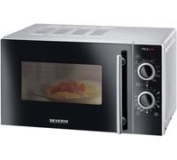 Severin Micro-ondes MW 7771 – 700 W, fonction grill, minuteur – Noir/Argent