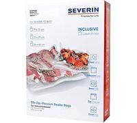 SEVERIN Pack de Sacs Sous-Vide à Zip, Pour Appareil de Mise Sous-Vide, 25 Pièces de Différentes Tailles, ZB 3619