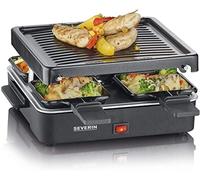 SEVERIN Raclette Gril 4 personnes compacte, facile à ranger, idéal pour les petits ménages, surface de cuisson 21 x 21cm, RG 2370