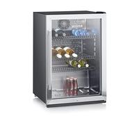 SEVERIN Réfrigérateur à boissons compact, Mini bar, Pose libre, Longueur 55cm, 118L, Classe C, contient jusqu'à 56 bouteilles de 33 cl, Inox, FKS 8840