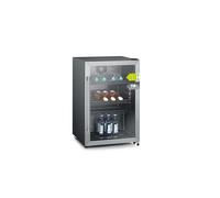 SEVERIN Réfrigérateur à boissons compact, Mini bar, Pose libre, Longueur 55cm, 118L, Classe C, contient jusqu'à 56 bouteilles de 33 cl, Inox, FKS 8840
