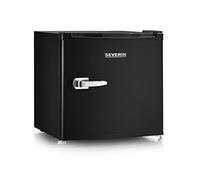 Severin Réfrigérateur Bar convertible Congélateur, Pose Libre, Largeur 47,4 cm, 31 Litres, Classe énergétique E, Look Rétro, Noir, GB 8880