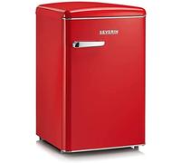 SEVERIN Réfrigérateur Congélateur, Pose libre, Longueur 55 cm, 108L, Classe D, 110 kWh/an, 37 dB, Look rétro, Rouge, RKS 8830