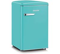 SEVERIN Réfrigérateur Congélateur, Pose libre, Longueur 55 cm, 108L 110 kWh/an, 37 dB, Look rétro, Turquoise, RKS 8834