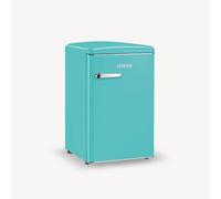 SEVERIN Réfrigérateur Congélateur, Pose libre, Longueur 55 cm, 108L, Classe D, 110 kWh/an, 37 dB, Look rétro, Turquoise, RKS 8834