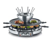 Appareil à raclette et fondue Severin RG2348 1900 W Inox et Noir inox brossé - noir G