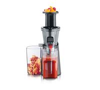 SEVERIN Slow Juicer - Centrifugeuse pour jus, sorbets, glaces, confitures et autres, presse-agrumes électrique en acier inoxydable, nettoyage facile, bac de récupération de 1L, 150 Watt, ES 3571