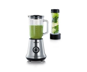 SEVERIN SM3737 Blender classique avec extracteur de nutriments Mix+Go - Inox