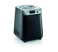 SEVERIN Sorbetière 2-en-1 Compacte 135 W, Sorbetière électrique et yaourtière d'une capacité 1,2 L, Machine à glace avec livre de recettes, noir, EZ 7407