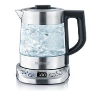 Severin WK 3473 Deluxe Mini - Infuseur à thé/bouilloire - 1 litre - 2.2 kWatt - glass/brushed stainless steel/black