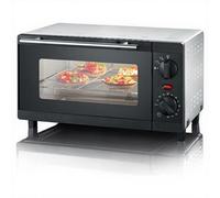 Severin TO 2052 - Mini Four 12 L 1500 W avec Fonction Friteuse à Air - Noir/Argen