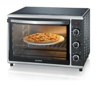 Severin TO 2074 - Mini Four 4-en-1 - Design Noir - Fonctions Cuisson, Toast et Gril - Puissance 1200 W