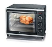 SEVERIN TO2056 - Mini four - 30 L - 1600 W - Chaleur tournante - Noir et argent