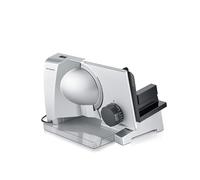 SEVERIN Trancheuse universelle 150 W, Trancheuse électrique pour découpe fine comme épaisse, Trancheuse à jambon, fromage, avec lame en inox, Gris/Inox, AS 3917