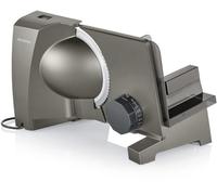 SEVERIN Trancheuse universelle 150 W, Trancheuse électrique pour découpe fine comme épaisse, Trancheuse à jambon, fromage, avec lame en inox, Dark inox, AS 3918