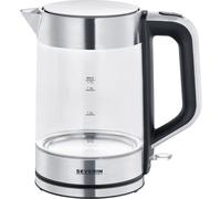 Severin WK 3420 Bouilloire filaire verre, acier inoxydable (brossé), noir