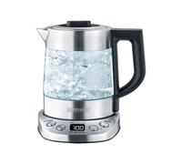 Severin WK 3473 Deluxe Mini - Infuseur à thé/bouilloire - 1 litre - 2.2 kWatt - glass/brushed stainless steel/black