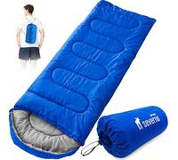 SEVERNO Gigoteuse d'été 210 x 75 cm - Sac de couchage Momie léger 950 g hypoallergénique et à séchage rapide avec capuche et étui, camping et activités de plein air