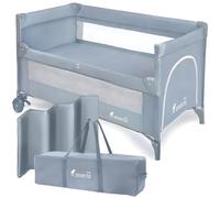 SEVERNO Lits de bébé, lits de voyage, lit d'appoint, lit de voyage pour enfants, parc, pour bébés et enfants de la naissance jusqu'à 15 kg, pliable compact, roulettes et sac de transport, Close to