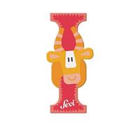 Sevi 83009 Tier Holzbuchstaben 10cm, I-mpala Antilope, Türbuchstaben für das Kinderzimmer, ABC und Tiere lernen mit Holzspielzeug, handdekoriert mit 12 Farben, Deko oder Lernspielzeug für Kinder, Bunt