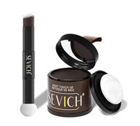 Sevich 1 boîte = 2,5 boîtes de poudre de racine - Avec pinceau - Masque immédiatement la chute des cheveux et l'amincissement des cheveux gris - 1 boîte = 2,5 boîtes - 10 g