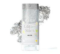 SEVICH Bâton de paillettes argentées pour le visage, le corps et les cheveux, doux pour la peau, imperméable, sans colle, facile à appliquer et à enlever, pour fêtes, festivals et maquillage 16 g
