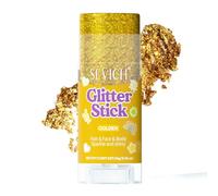 SEVICH Bâton de paillettes dorées pour le visage, le corps et les cheveux, sans danger pour la peau, imperméable, sans colle, facile à appliquer et à enlever, pour fêtes, festivals et maquillage 16 g