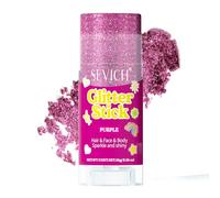 SEVICH Bâton de paillettes violet pour le visage, le corps, les cheveux, sans danger pour la peau, imperméable, sans colle, facile à appliquer et à enlever pour les fêtes, les festivals, le maquillage