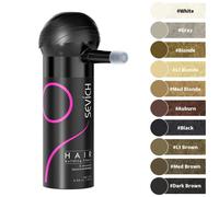 SEVICH - ensemble de fibres de renforcement des cheveux, couverture de cheveux éparsais ou des taches chauves, traitement de la perte de cheveux, applicateur de poudre de fibres capillaires à la Darkb