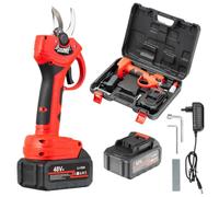 SEVICO Sécateur sans fil 21 V 6 Ah sans balais - Sécateur électrique jusqu'à 30 mm - Sécateur professionnel sans fil avec lames SK5, chargeur et étui - Sécateur électrique pour jardin et arbres