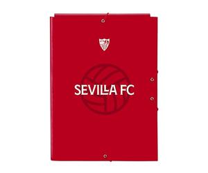 SEVILLA FC - Chemise Folio avec 3 rabats, idéal pour enfants de différents âges, confortable et polyvalent, qualité et résistance, 26 x 36,5 cm, couleur rouge, rouge, Estándar, Décontracté