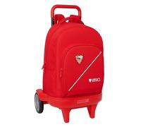 Sevilla FC - Grand Sac à Dos à roulettes, Compact évolution, Amovible, idéal pour Les Enfants de différents âges, Confortable et Polyvalent, qualité et résistance, 33 x 22 x 45 cm